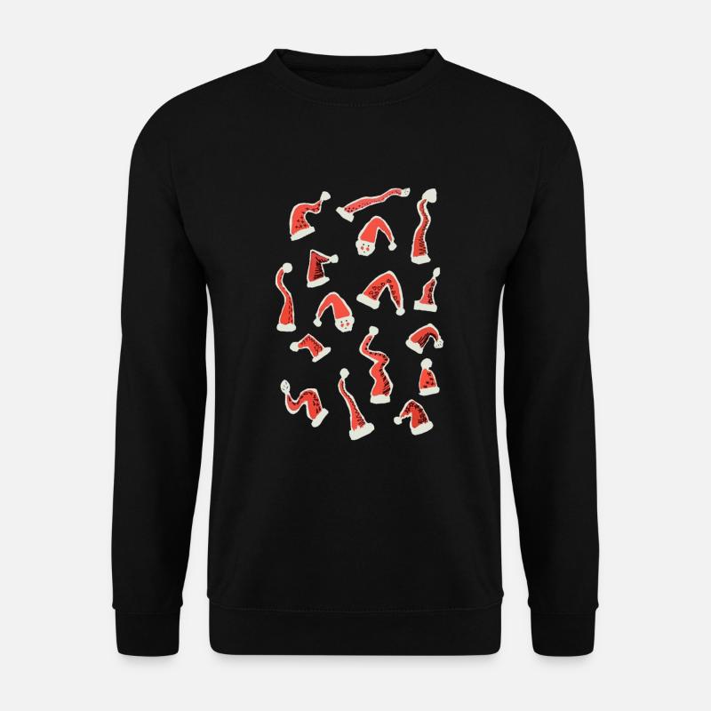 Chapeaux de Père Noël - Sweat-shirt Unisexe - noir