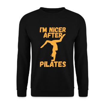 Meditation, Zen Yoga und Pilates - Unisex Pullover - Schwarz - Vorne - Alina (178cm) & Michal (187cm)