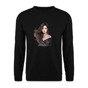 Japanese Power - Unisex Sweatshirt - black - Front - Alina (178cm) & Michal (187cm)