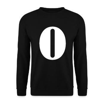 O - Unisex Sweatshirt - black - Front - Alina (178cm) & Michal (187cm)