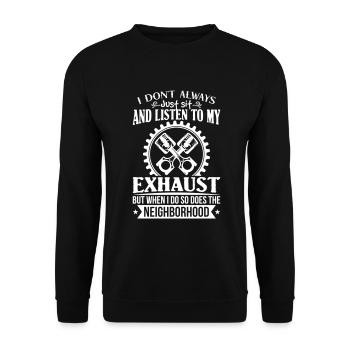 Fanatique de voiture à échappement - auto - Sweat-shirt Unisexe - noir - Devant - Alina (178cm) & Michal (187cm)