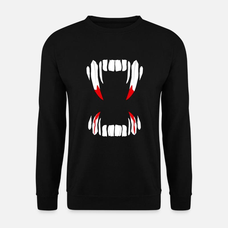 Vampir Zähne Gebiss Drakula - Unisex Pullover - Schwarz