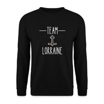 team lorraine - Sweat-shirt Unisexe - noir - Devant - Alina (178cm) & Michal (187cm)