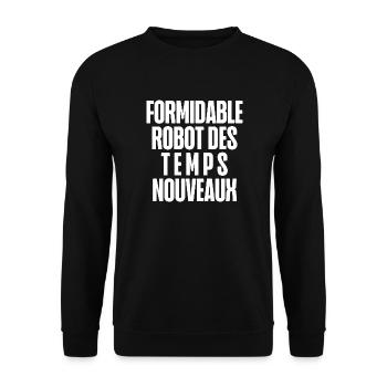 formidable robot - Sweat-shirt Unisexe - noir - Devant - Alina (178cm) & Michal (187cm)