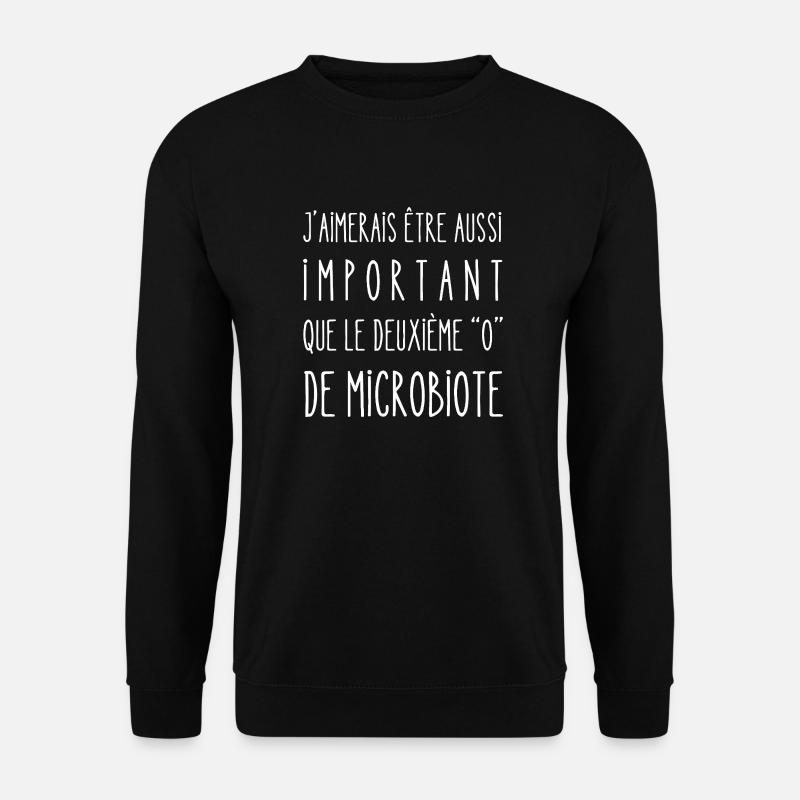 deuxième o de microbiote - Sweat-shirt Unisexe - noir