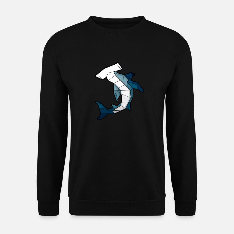 Geometrisch Hammerhai - Unisex Pullover - Schwarz