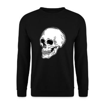 Skull Skeleton Skull Horror Cadeau d’Halloween - Sweat-shirt Unisexe - noir - Devant - Alina (178cm) & Michal (187cm)