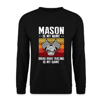 Conception de bateaux de dragster pour les plaisanciers de course - Sweat-shirt Unisexe - noir - Devant - Alina (178cm) & Michal (187cm)