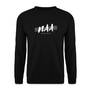 Na hör mal - Unisex Pullover - Schwarz - Vorne - Alina (178cm) & Michal (187cm)