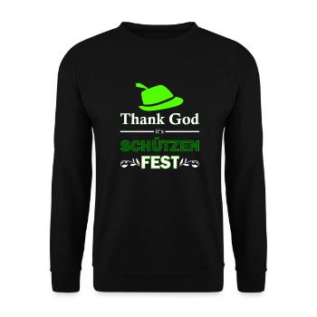 Endlich Schützenfest - Unisex Pullover - Schwarz - Vorne - Alina (178cm) & Michal (187cm)