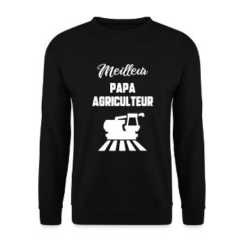Meilleur papa agriculteur - Sweat-shirt Unisexe - noir - Devant - Alina (178cm) & Michal (187cm)