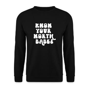 Kenne deinen Wert Babes - Unisex Pullover - Schwarz - Vorne - Alina (178cm) & Michal (187cm)