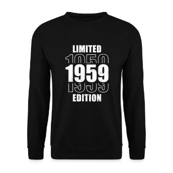 Anniversaire Vintage 1959 Édition Limitée - 1959 - Sweat-shirt Unisexe - noir - Devant - Alina (178cm) & Michal (187cm)