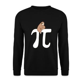 Math Sloth Pi - Unisex Sweatshirt - black - Front - Alina (178cm) & Michal (187cm)