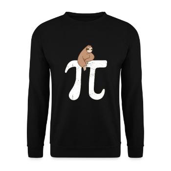 Math Sloth Pi - Unisex Sweatshirt - black - Front - Alina (178cm) & Michal (187cm)