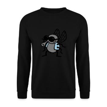 cool_fly_3c_white - Unisex Sweatshirt - black - Front - Alina (178cm) & Michal (187cm)