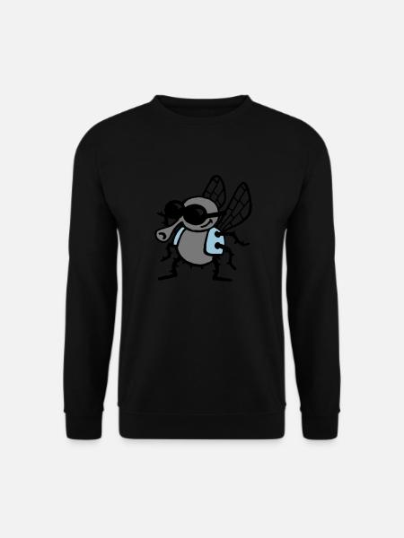cool_fly_3c_white - Unisex Sweatshirt - black