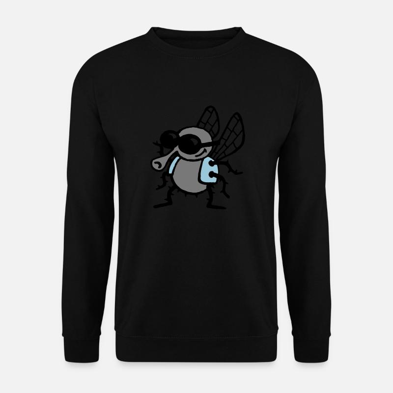 cool_fly_3c_white - Unisex Sweatshirt - black
