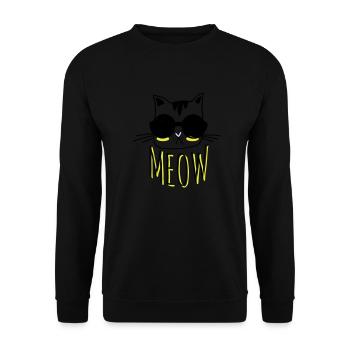 Cool Cat - Unisex Pullover - Schwarz - Vorne - Alina (178cm) & Michal (187cm)