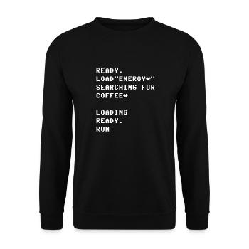 Ready Load Run - Unisex Pullover - Schwarz - Vorne - Alina (178cm) & Michal (187cm)