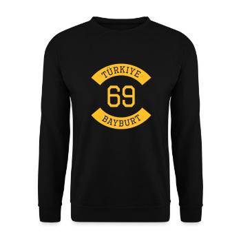 turkiye_69 - Unisex Pullover - Schwarz - Vorne - Alina (178cm) & Michal (187cm)