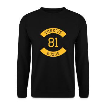 turkiye_81 - Unisex Pullover - Schwarz - Vorne - Alina (178cm) & Michal (187cm)