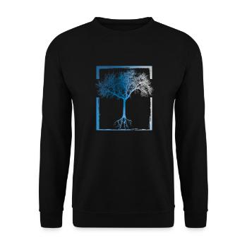Mutter Natur - Rahmen 02 - Unisex Pullover - Schwarz - Vorne - Alina (178cm) & Michal (187cm)