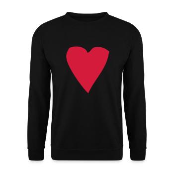 heart - Unisex Pullover - Schwarz - Vorne - Alina (178cm) & Michal (187cm)