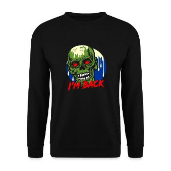 I'm Back! - Unisex Pullover - Schwarz - Vorne - Alina (178cm) & Michal (187cm)