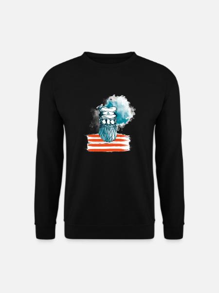 Der alte Seebär - Maritim Serie von AP-Design - Unisex Pullover - Schwarz
