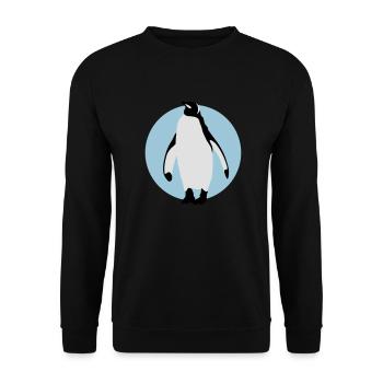 pinguin_032013_b_3c - Sweat-shirt Unisexe - noir - Devant - Alina (178cm) & Michal (187cm)