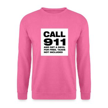 call nine one one - Unisex Sweatshirt - pink - Front
