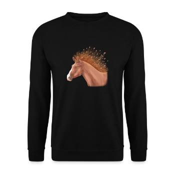 Amazing Horses - Unisex Sweatshirt - black - Front - Alina (178cm) & Michal (187cm)