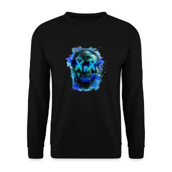 Mort bleue (crâne) - Sweat-shirt Unisexe - noir - Devant - Alina (178cm) & Michal (187cm)