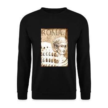 ITALIEN ROM - JULIUS - Unisex Pullover - Schwarz - Vorne - Alina (178cm) & Michal (187cm)