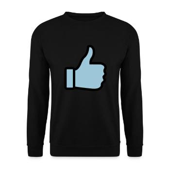 thumbs_up_02 - Sweat-shirt Unisexe - noir - Devant - Alina (178cm) & Michal (187cm)