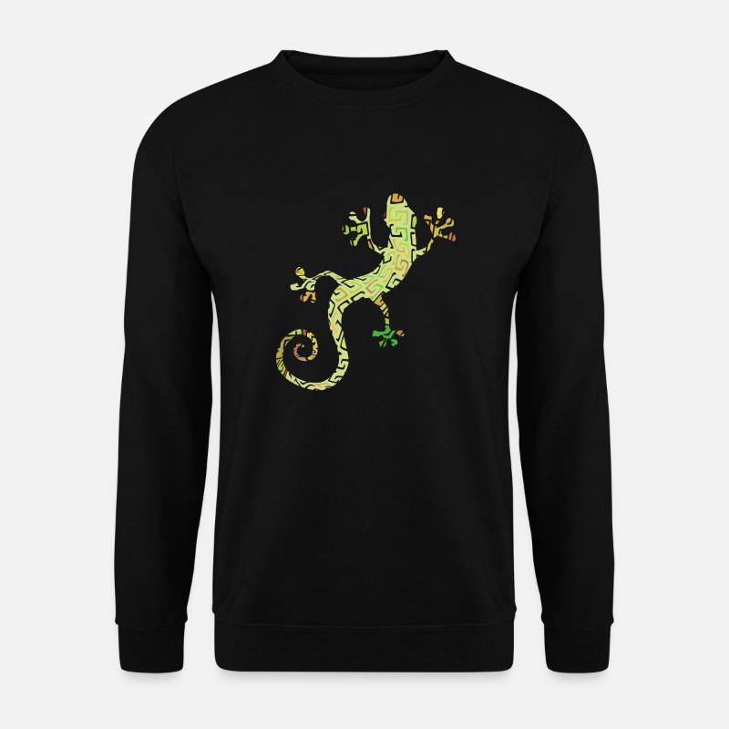 Salamandre verte ou gecko - Sweat-shirt Unisexe - noir