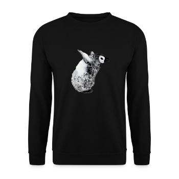 Crying baby penguin - Unisex Sweatshirt - black - Front - Alina (178cm) & Michal (187cm)