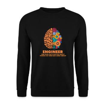 INGÉNIEUR QUI S'EXCITE SUR LES CHOSES - Sweat-shirt Unisexe - noir - Devant - Alina (178cm) & Michal (187cm)