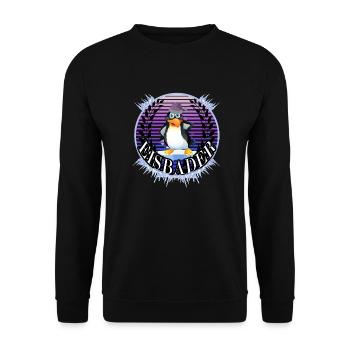 winterbader eisbader pinguin winterbaden arktic - Unisex Pullover - Schwarz - Vorne - Alina (178cm) & Michal (187cm)