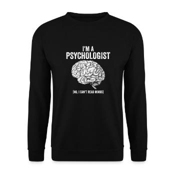 Psychologie psychologue thérapeute cadeau psyché - Sweat-shirt Unisexe - noir - Devant - Alina (178cm) & Michal (187cm)