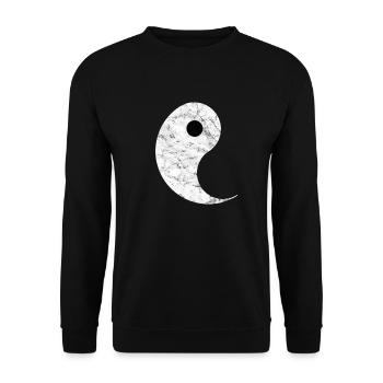 Yin Yang, partner look, couples, Valentine's Day, - Unisex Sweatshirt - black - Front - Alina (178cm) & Michal (187cm)