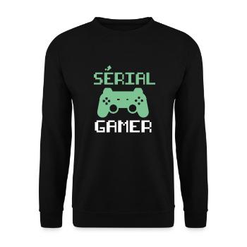 Sérial Gamer Jeux vidéos Cadeau - Sweat-shirt Unisexe - noir - Devant - Alina (178cm) & Michal (187cm)