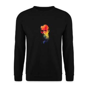 Fjodor Alexandrowitsch Dostojewski - Unisex Pullover - Schwarz - Vorne - Alina (178cm) & Michal (187cm)