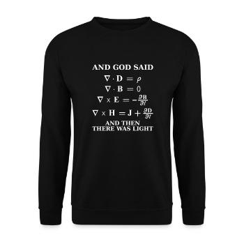 Maxwell équation god said science light - Sweat-shirt Unisexe - noir - Devant - Alina (178cm) & Michal (187cm)