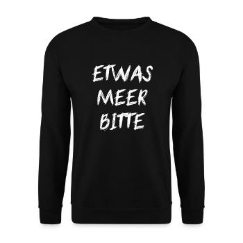 Etwas Meer Bitte Nordsee Ostsee Moin Norden Wasser - Unisex Pullover - Schwarz - Vorne - Alina (178cm) & Michal (187cm)