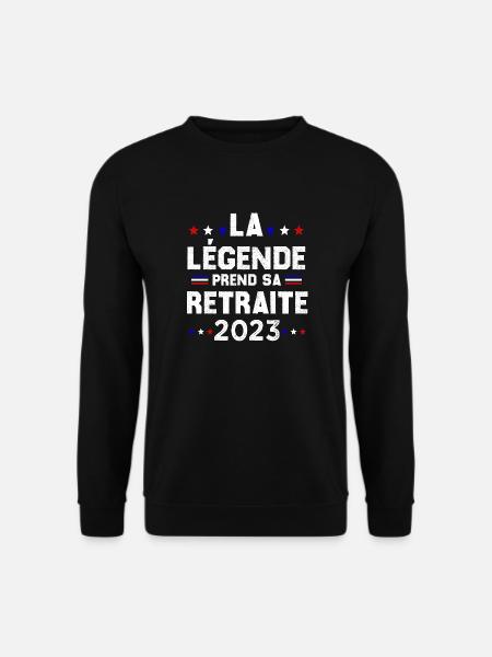 Retraite 2023 Cadeau Humour Personnalisé - Sweat-shirt Unisexe - noir