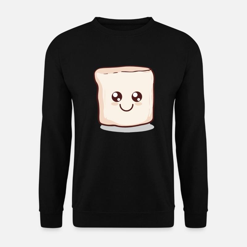 Kawaii Marshmallow | S'more | Camping - Unisex Pullover - Schwarz