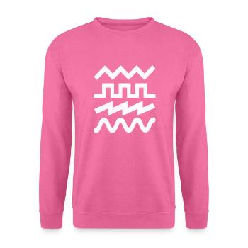 Wave synthesizer wave for electronic musician - Unisex Sweatshirt - pink - Front