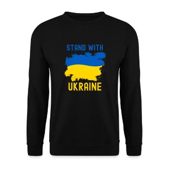 ukraine - Unisex Pullover - Schwarz - Vorne - Alina (178cm) & Michal (187cm)